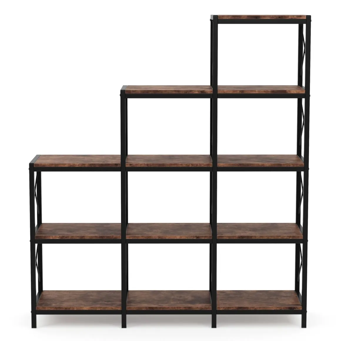 Treppenregal Raumteiler Vintage BONITA 9 Fächer 116 x 132 cm