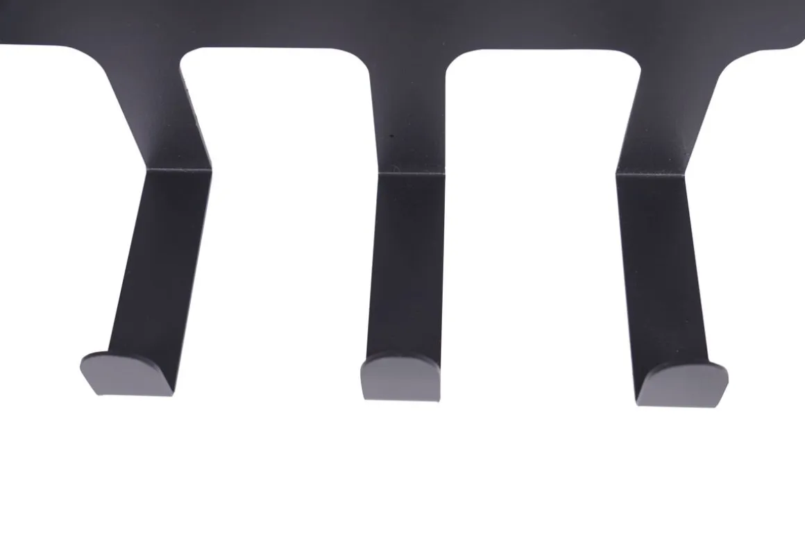Türgarderobe Eisen 5 Haken 34 x 14 cm schwarz