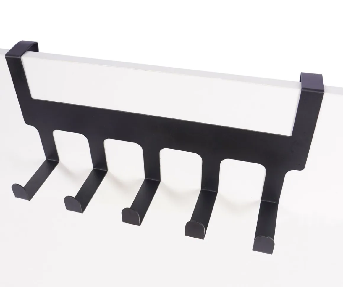 Türgarderobe Eisen 5 Haken 34 x 14 cm schwarz
