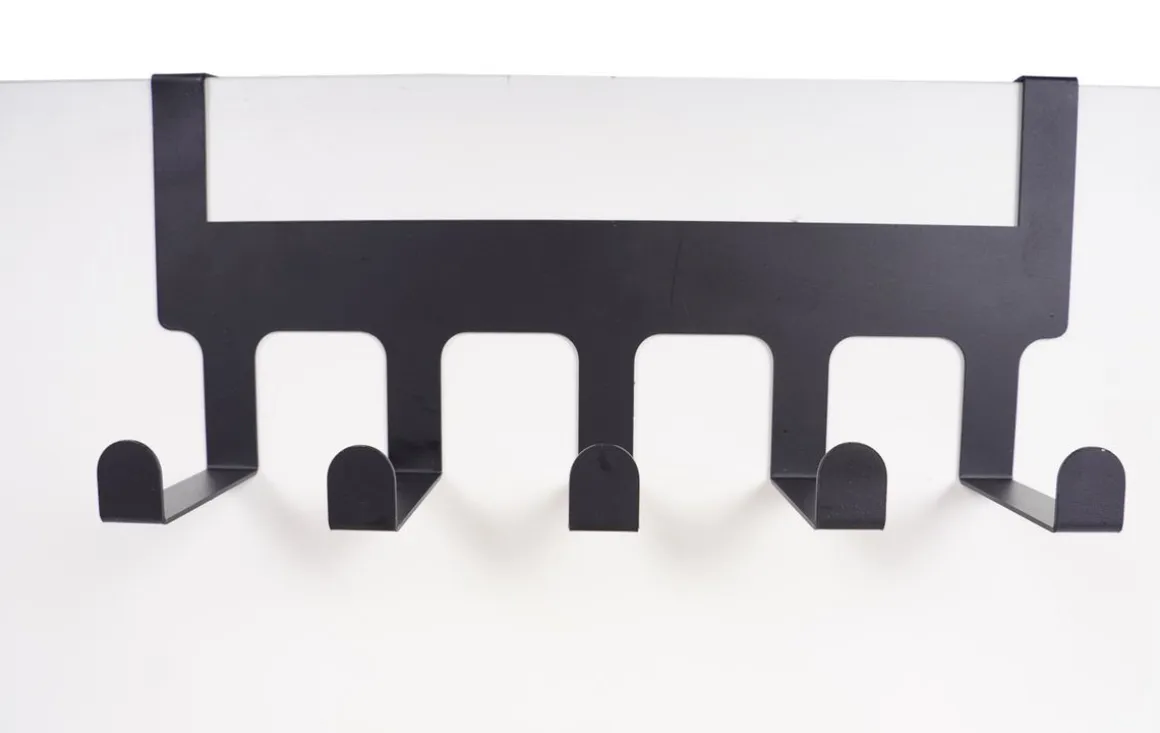 Türgarderobe Eisen 5 Haken 34 x 14 cm schwarz