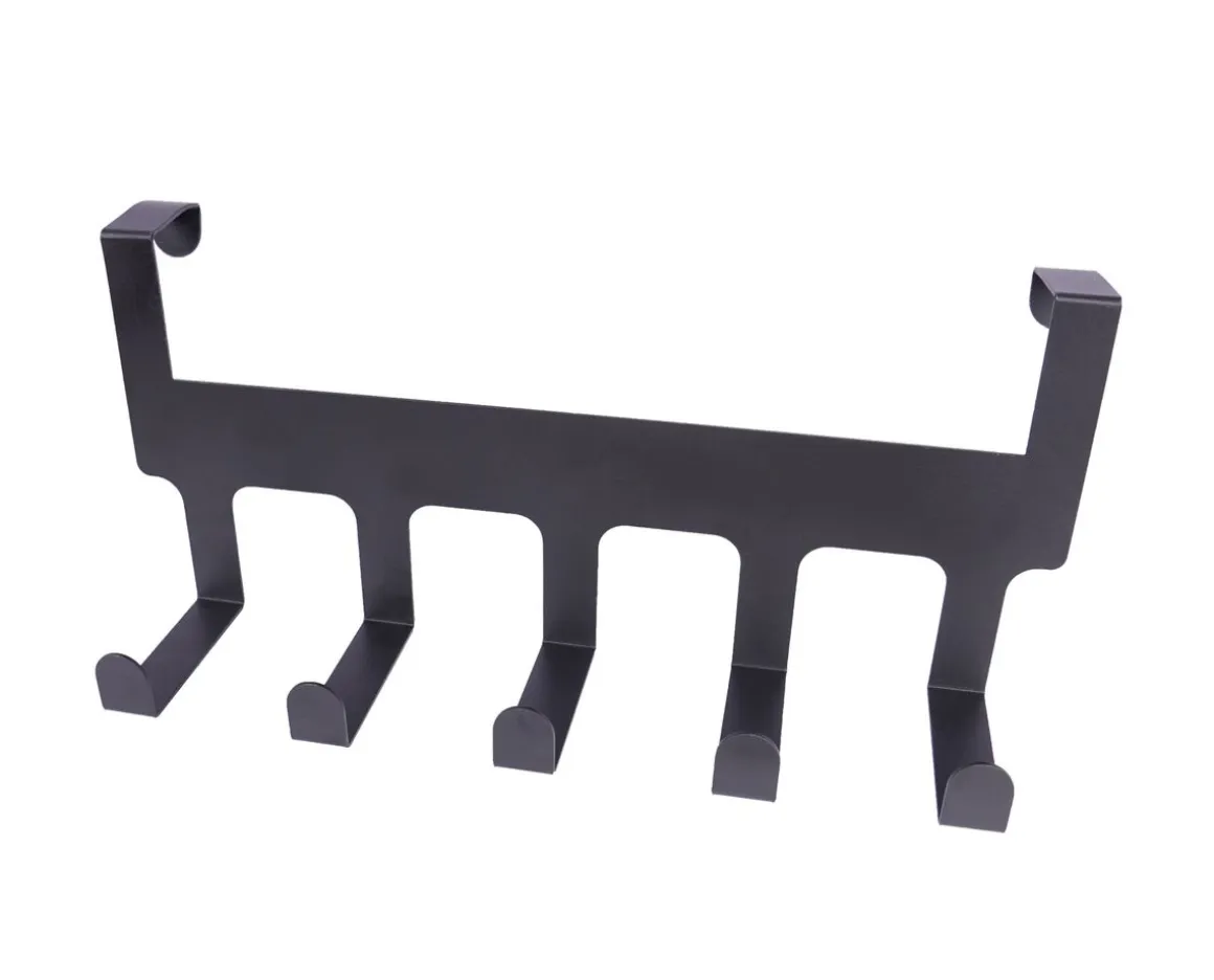 Türgarderobe Eisen 5 Haken 34 x 14 cm schwarz