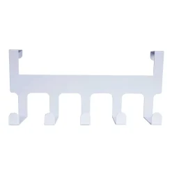 Türgarderobe Eisen 5 Haken 34 x 14 cm weiss
