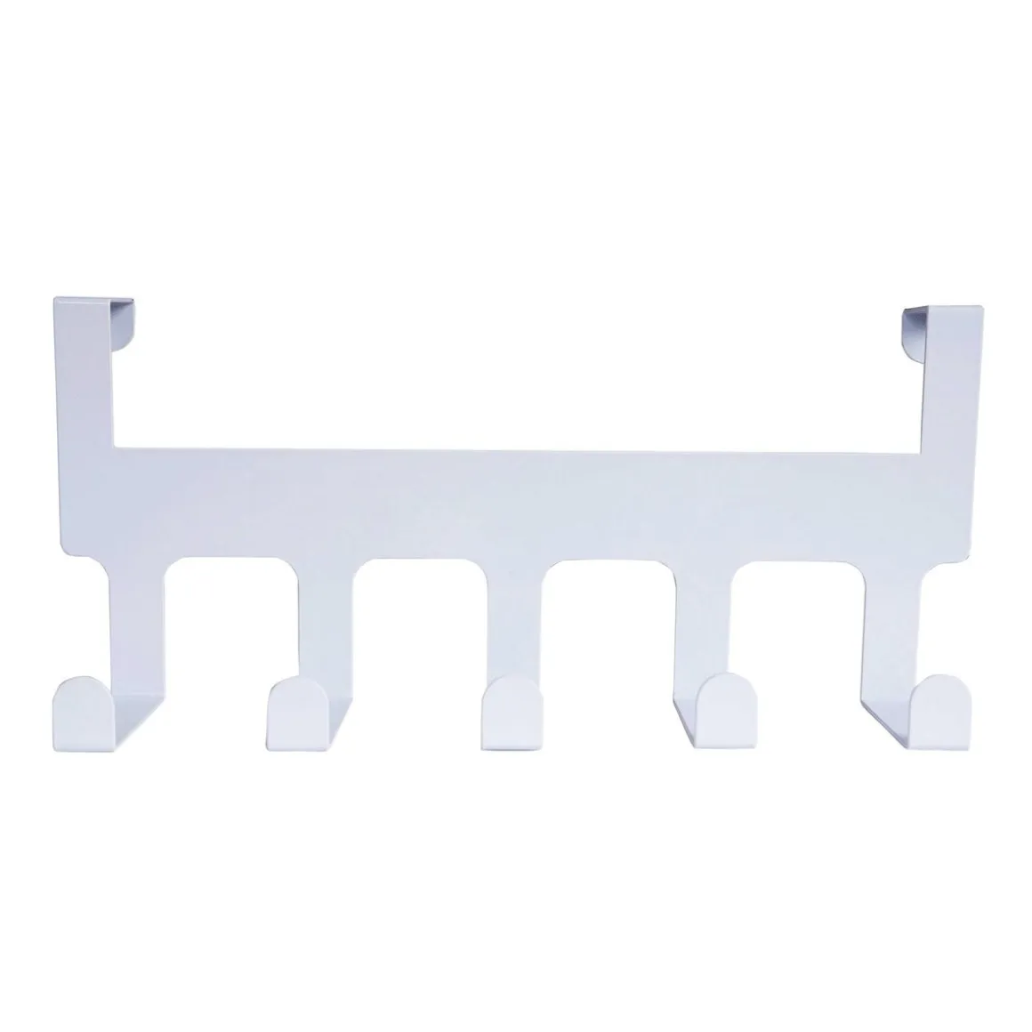 Türgarderobe Eisen 5 Haken 34 x 14 cm weiss