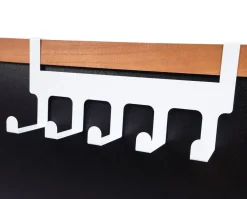 Türgarderobe Eisen 5 Haken 34 x 14 cm weiss
