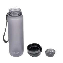 Trinkflasche 1L grau