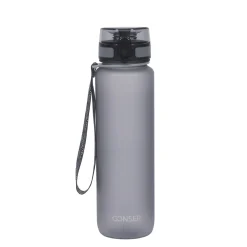 Trinkflasche 1L grau