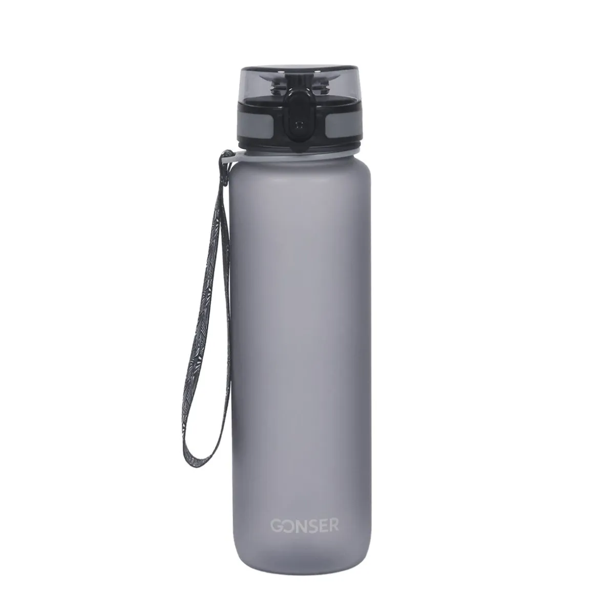 Trinkflasche 1L grau
