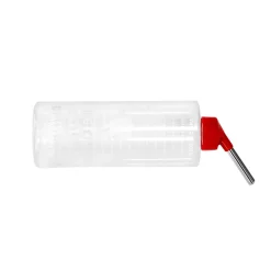 Trinkflasche 1L rot/transparent