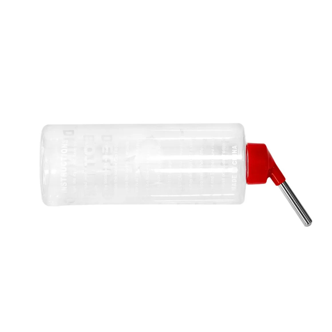 Trinkflasche 1L rot/transparent