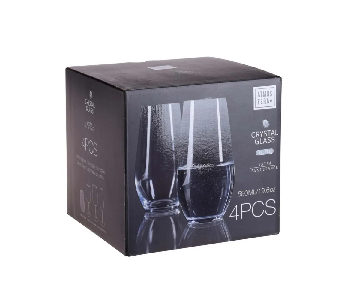 Trinkglas 4er Set 580 ml