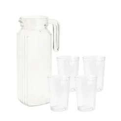 Trinkglas Set mit Krug 5-teilig