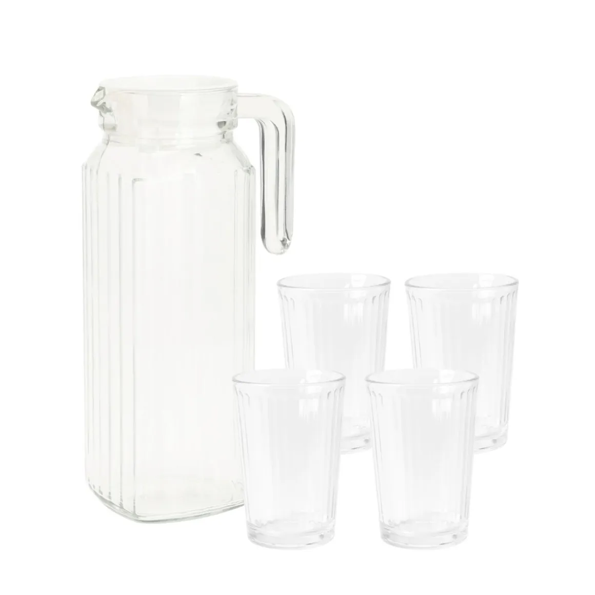 Trinkglas Set mit Krug 5-teilig