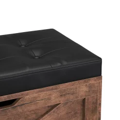 Truhe Leder Vintage BONITA 76 x 48 x 40 cm