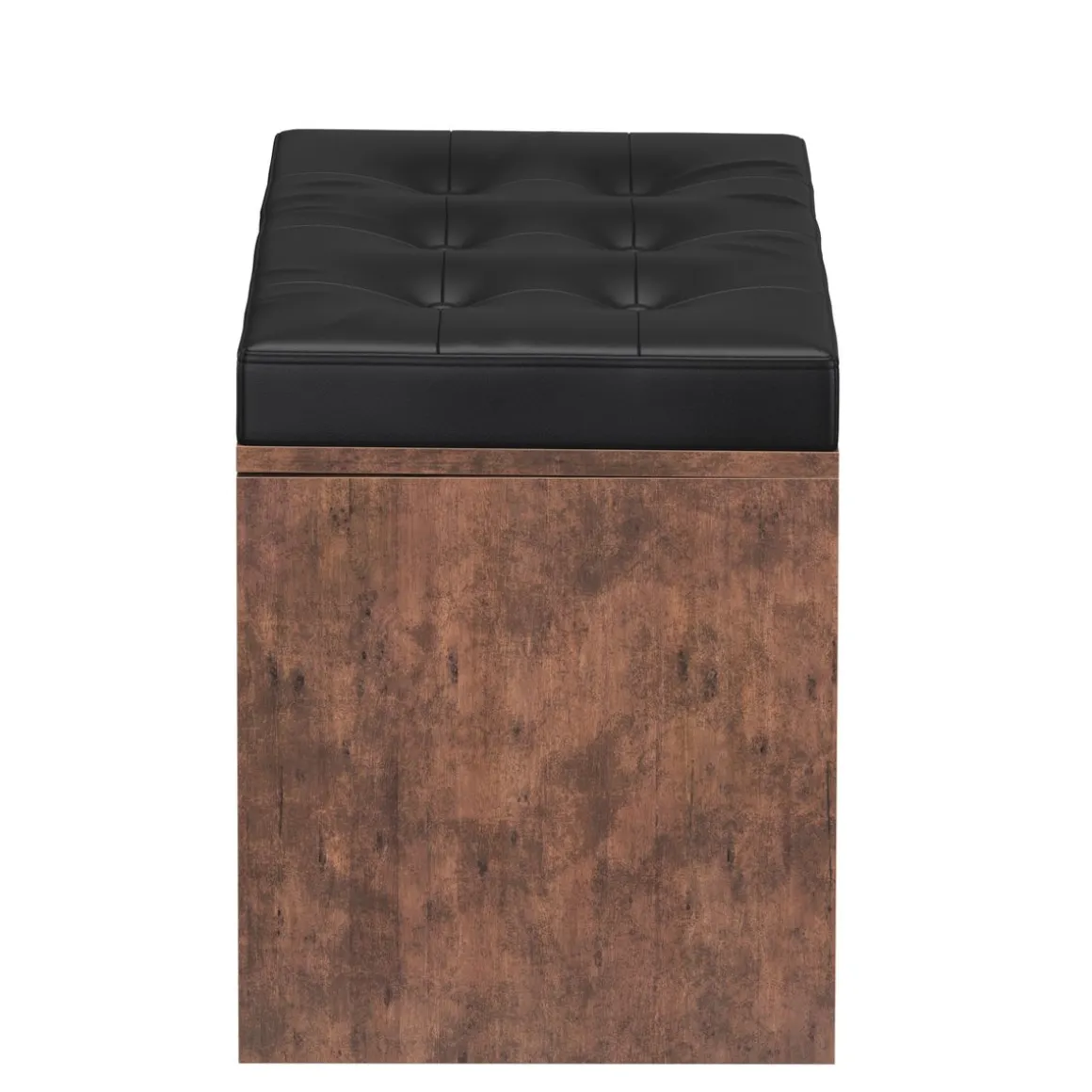 Truhe Leder Vintage BONITA 76 x 48 x 40 cm