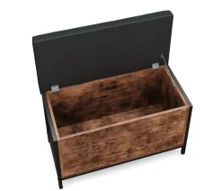 Truhe Leder Vintage BONITA 80 x 50 x 40 cm