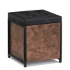 Truhe Leder Vintage BONITA 40 x 50 x 40 cm