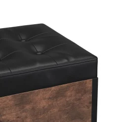 Truhe Leder Vintage BONITA 40 x 50 x 40 cm