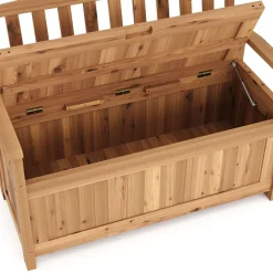 Truhenbank Holz ROSALIA 120 cm natur