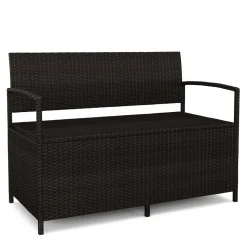 Truhenbank Rattan SUNNY 118 cm braun