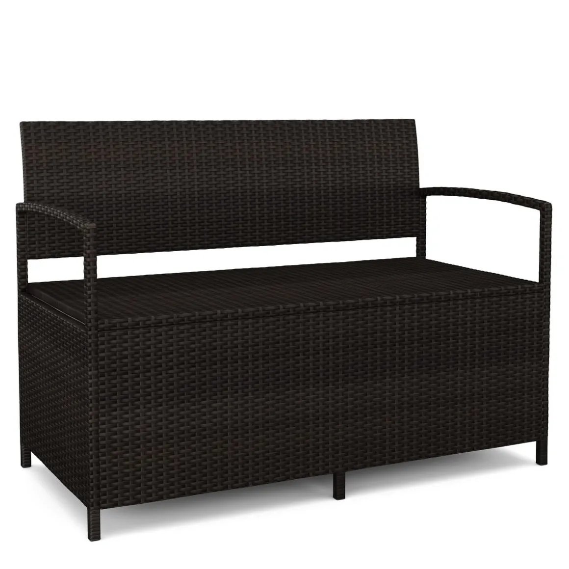 Truhenbank Rattan SUNNY 118 cm braun