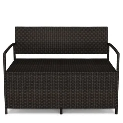 Truhenbank Rattan SUNNY 118 cm braun