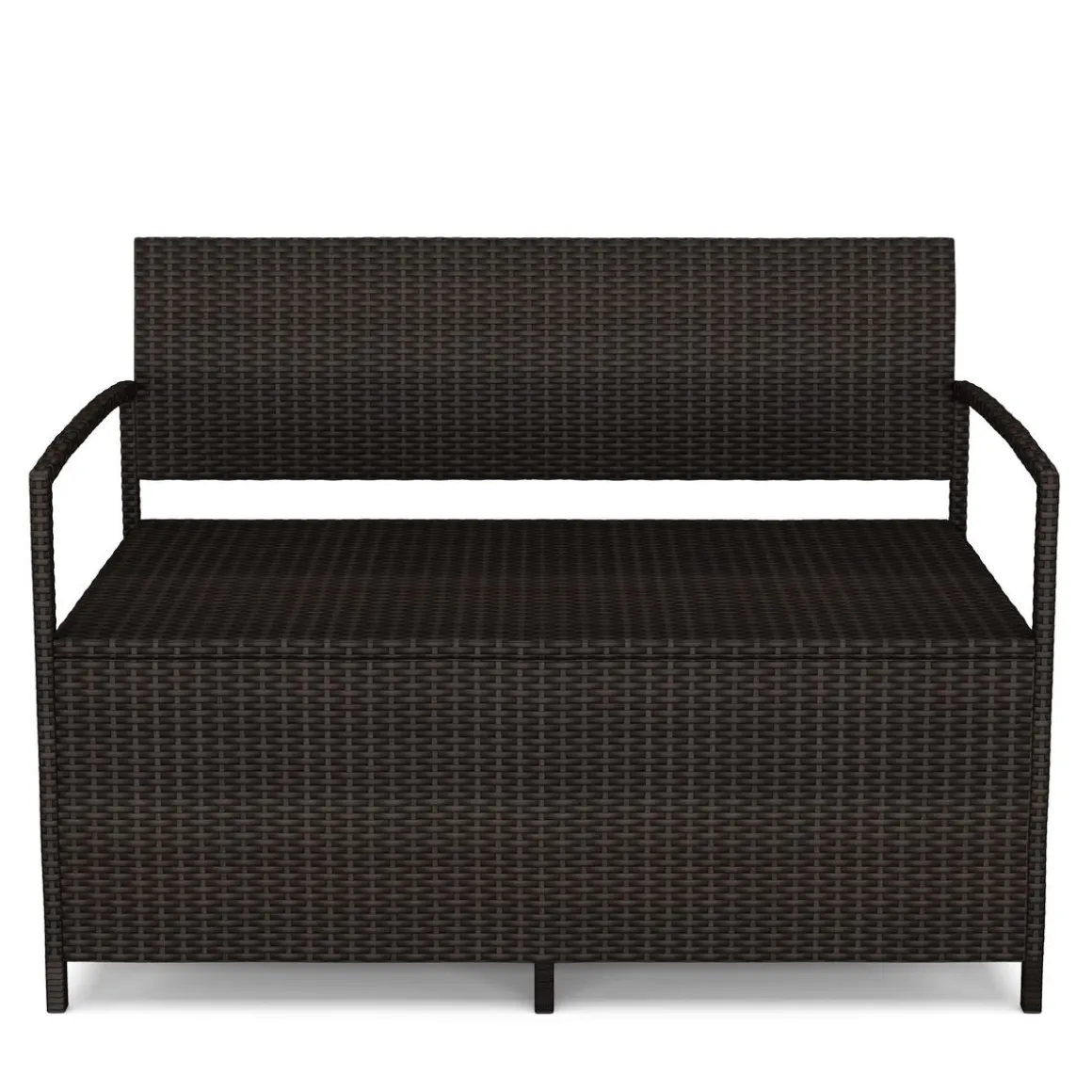 Truhenbank Rattan SUNNY 118 cm braun
