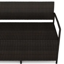 Truhenbank Rattan SUNNY 118 cm braun