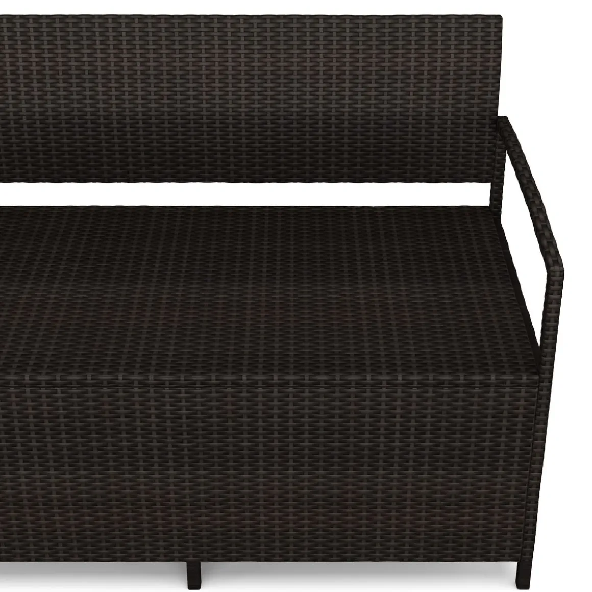 Truhenbank Rattan SUNNY 118 cm braun