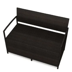 Truhenbank Rattan SUNNY 118 cm braun