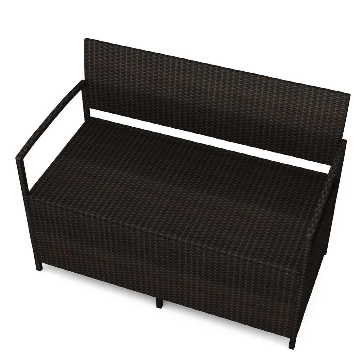 Truhenbank Rattan SUNNY 118 cm braun