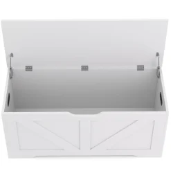 Truhe 100 x 46 x 40 cm weiss