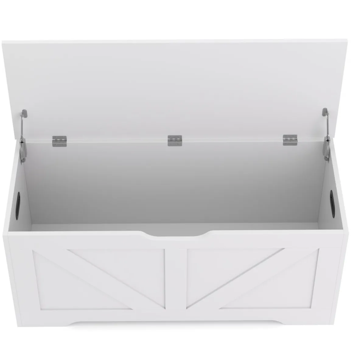 Truhe 100 x 46 x 40 cm weiss