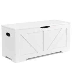 Truhe 100 x 46 x 40 cm weiss