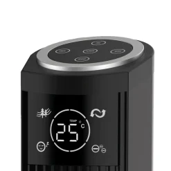 Turmventilator mit Touchscreen 123 cm schwarz