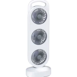 Turmventilator Tischventilator USB 37 cm weiss
