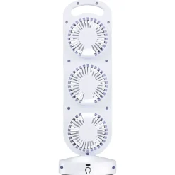Turmventilator Tischventilator USB 37 cm weiss