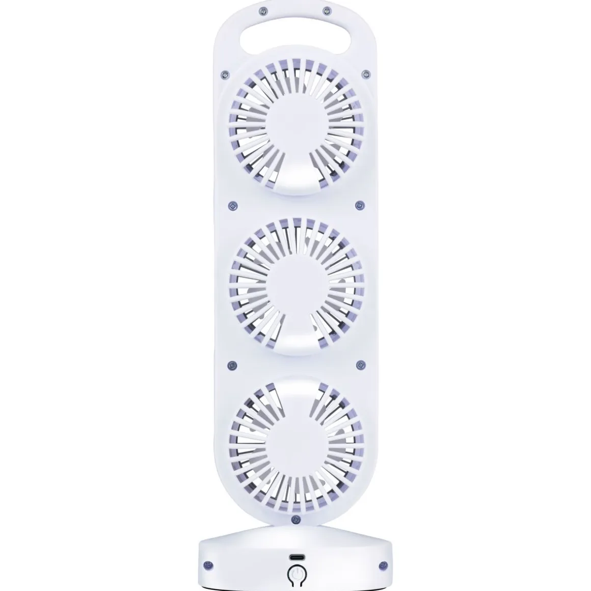 Turmventilator Tischventilator USB 37 cm weiss