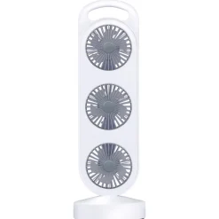 Turmventilator Tischventilator USB 37 cm weiss