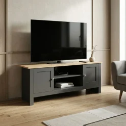 TV Möbel ARLES 128 x 39 x 49 cm anthrazit