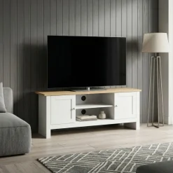 TV Möbel ARLES 128 x 39 x 49 cm weiss