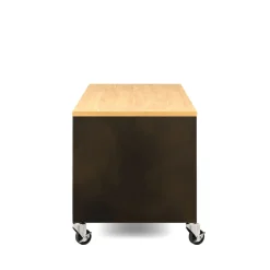 TV Möbel auf Rollen Industrial FORGE 115 x 40 x 42 cm schwarz/braun