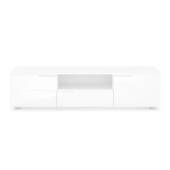 TV Möbel AVILA 165 x 43 cm Hochglanz weiss