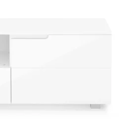 TV Möbel AVILA 165 x 43 cm Hochglanz weiss