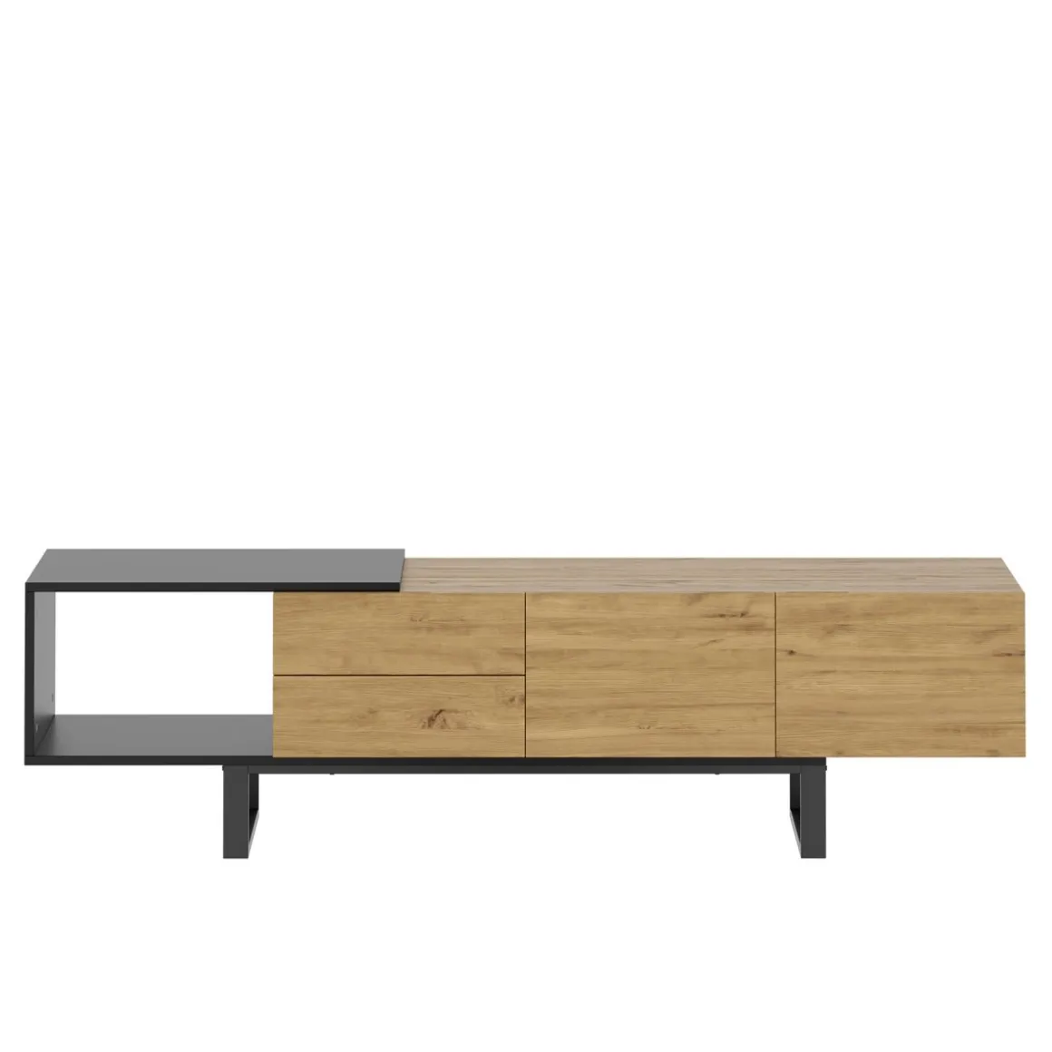 TV Möbel BRUNFORGE 160 x 39 x 44 braun/schwarz