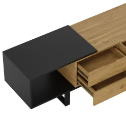TV Möbel BRUNFORGE 160 x 39 x 44 braun/schwarz