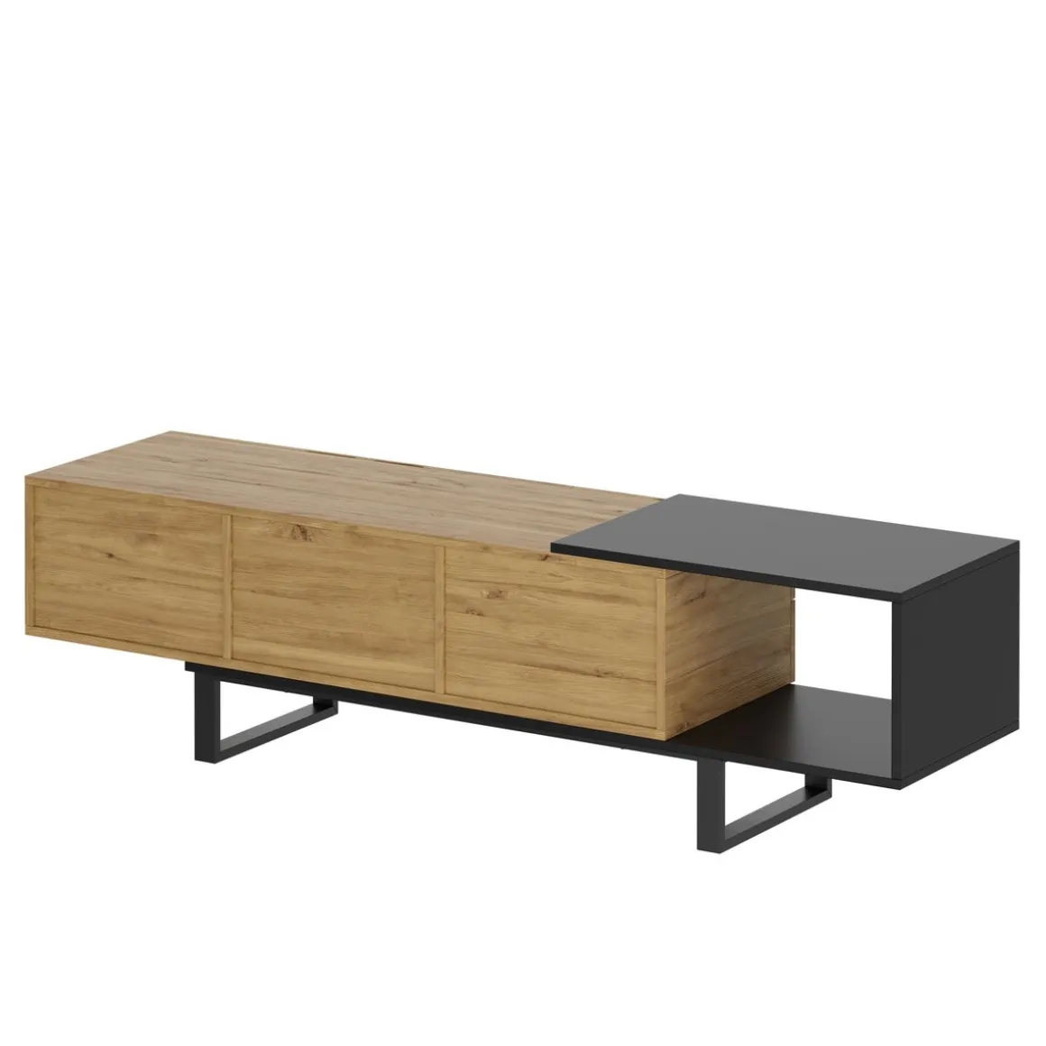 TV Möbel BRUNFORGE 160 x 39 x 44 braun/schwarz