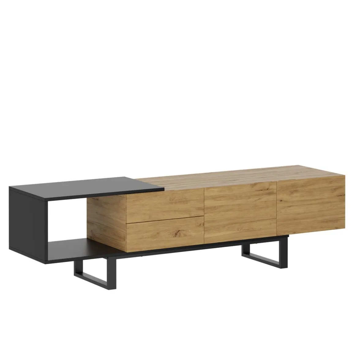 TV Möbel BRUNFORGE 160 x 39 x 44 braun/schwarz
