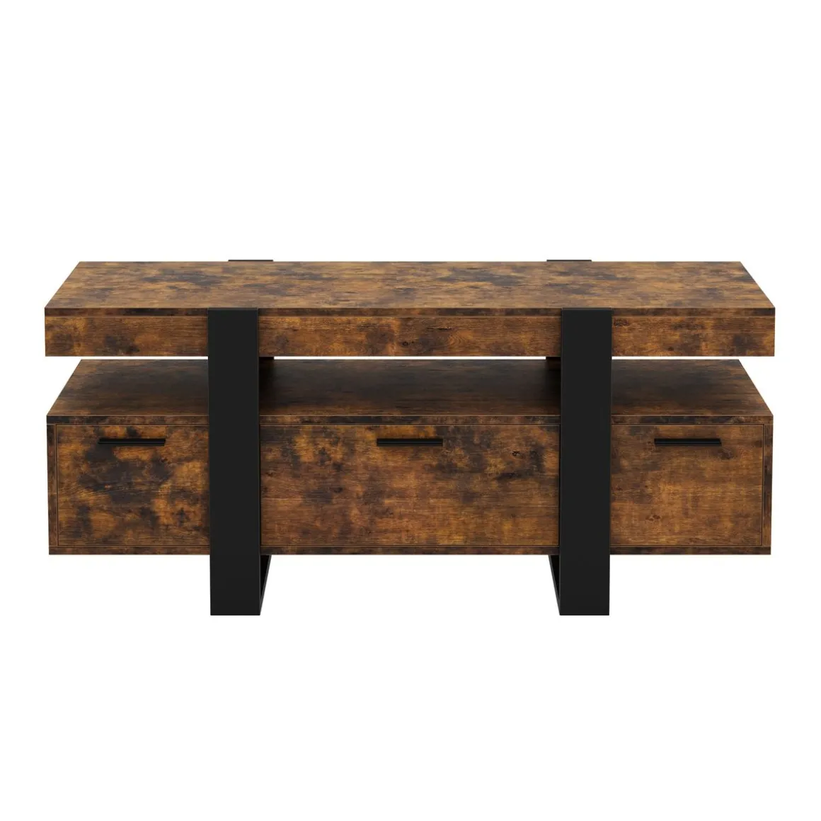 TV Möbel CHELSEA 116 x 40 x 50 cm braun/schwarz