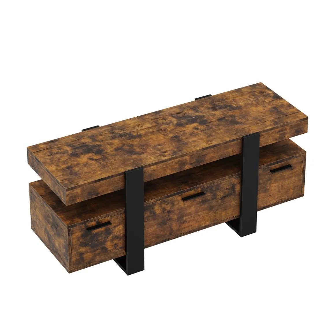 TV Möbel CHELSEA 116 x 40 x 50 cm braun/schwarz