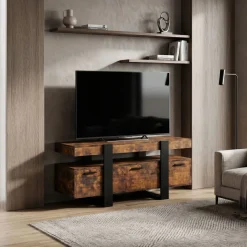 TV Möbel CHELSEA 116 x 40 x 50 cm braun/schwarz